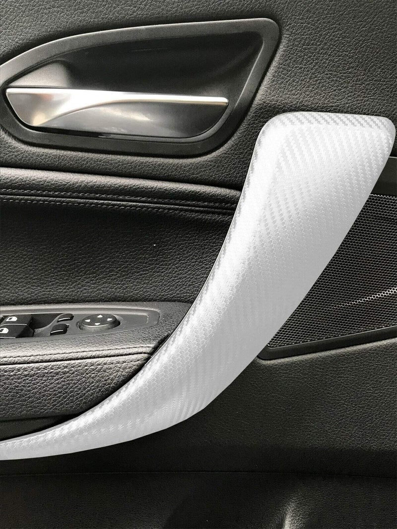 LZLRUN 3D Carbon Fiber Vinyl Wrap - Outdoor Rated for Automotive Use - 12" x 60" Knife + Hand Tool (Silver) - Image 4